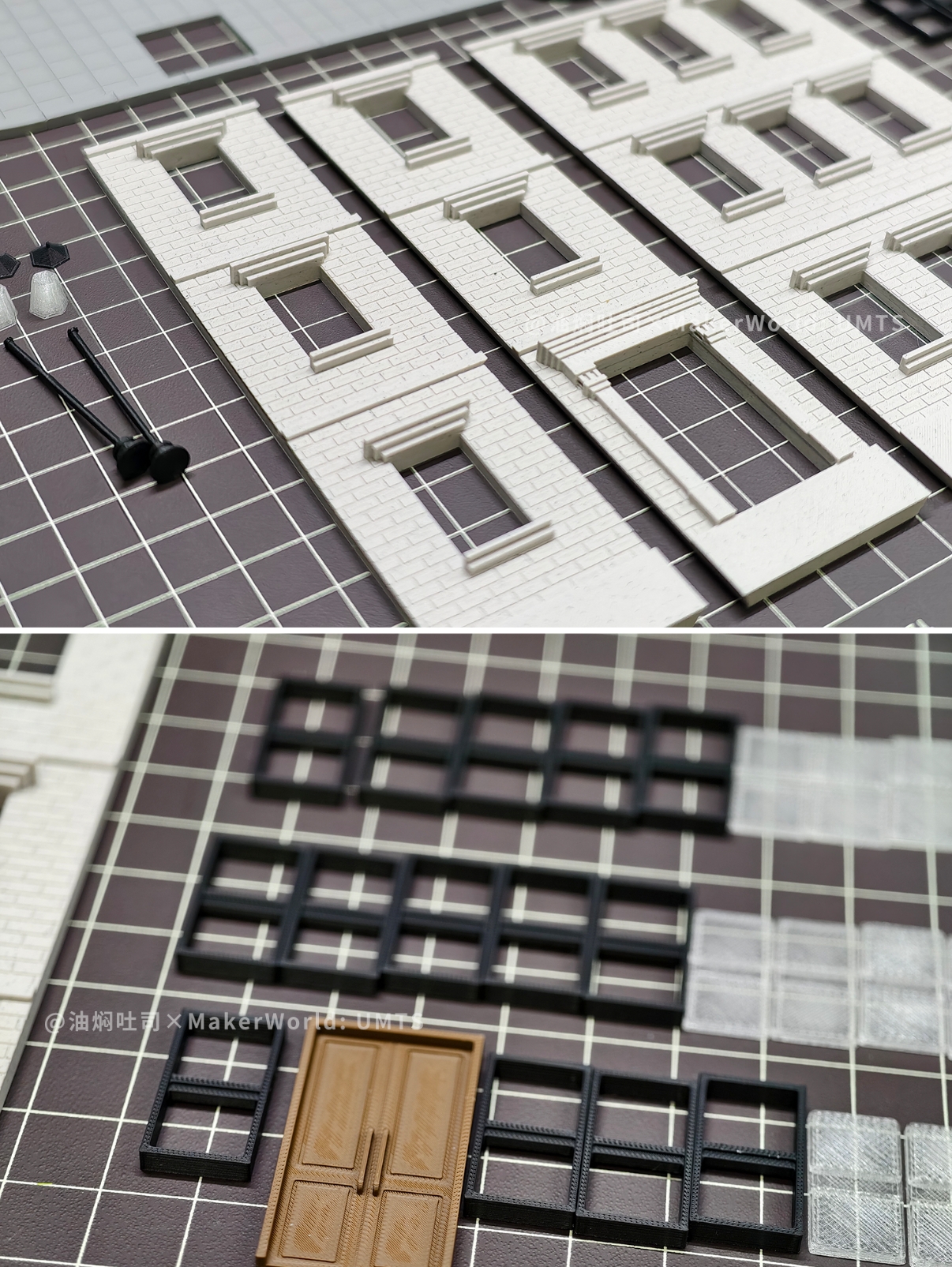 Miniatura 2 do modelo 3D 1/64小场景：红砖街角