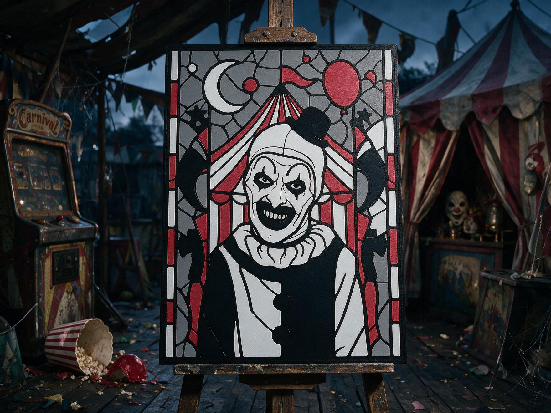 Art The Clown Stained Glass - 1