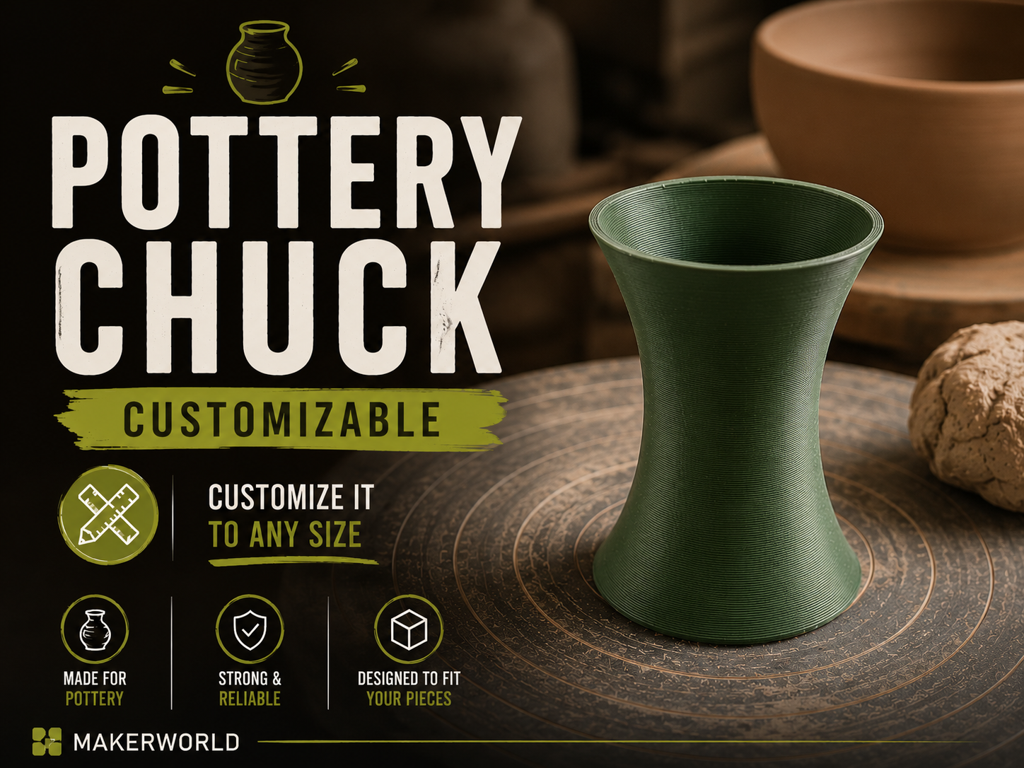 pottery chuck(customizable)