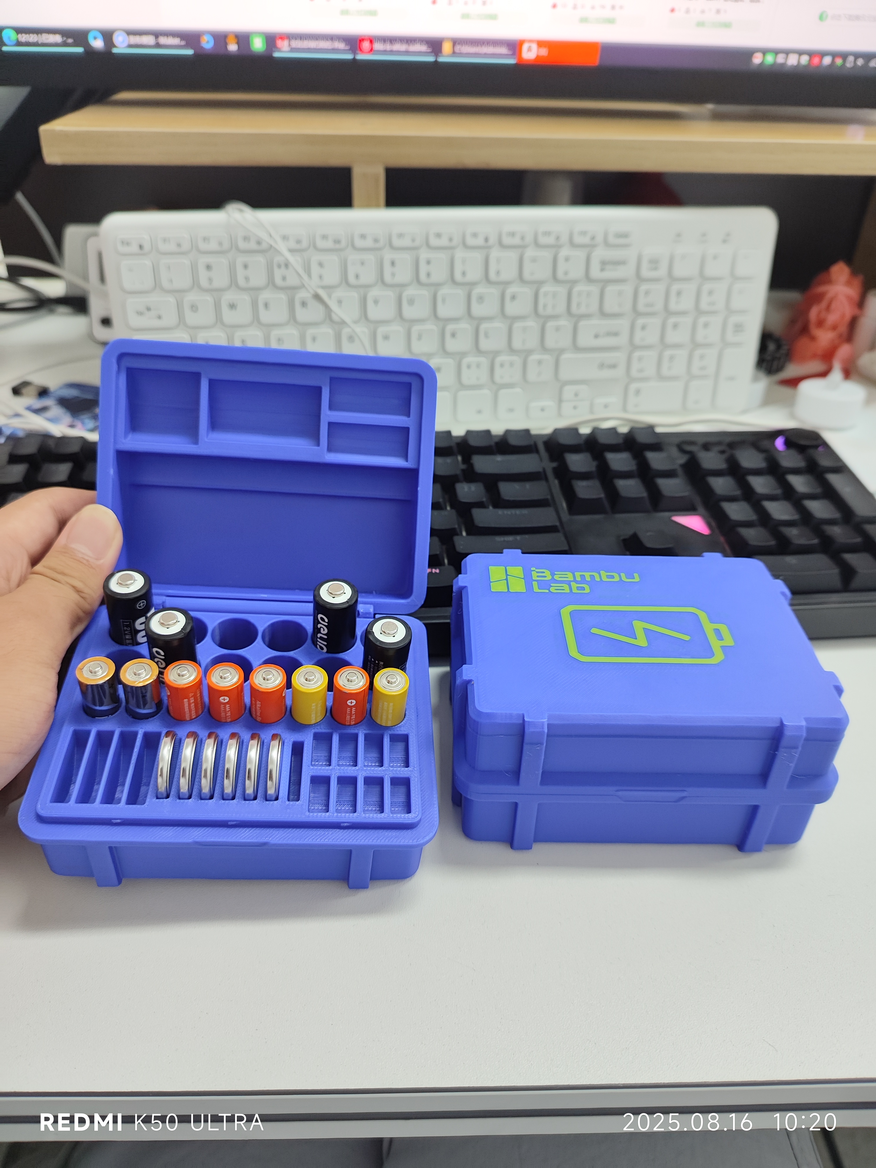 Miniatura 1 do modelo 3D 电池盒工具箱