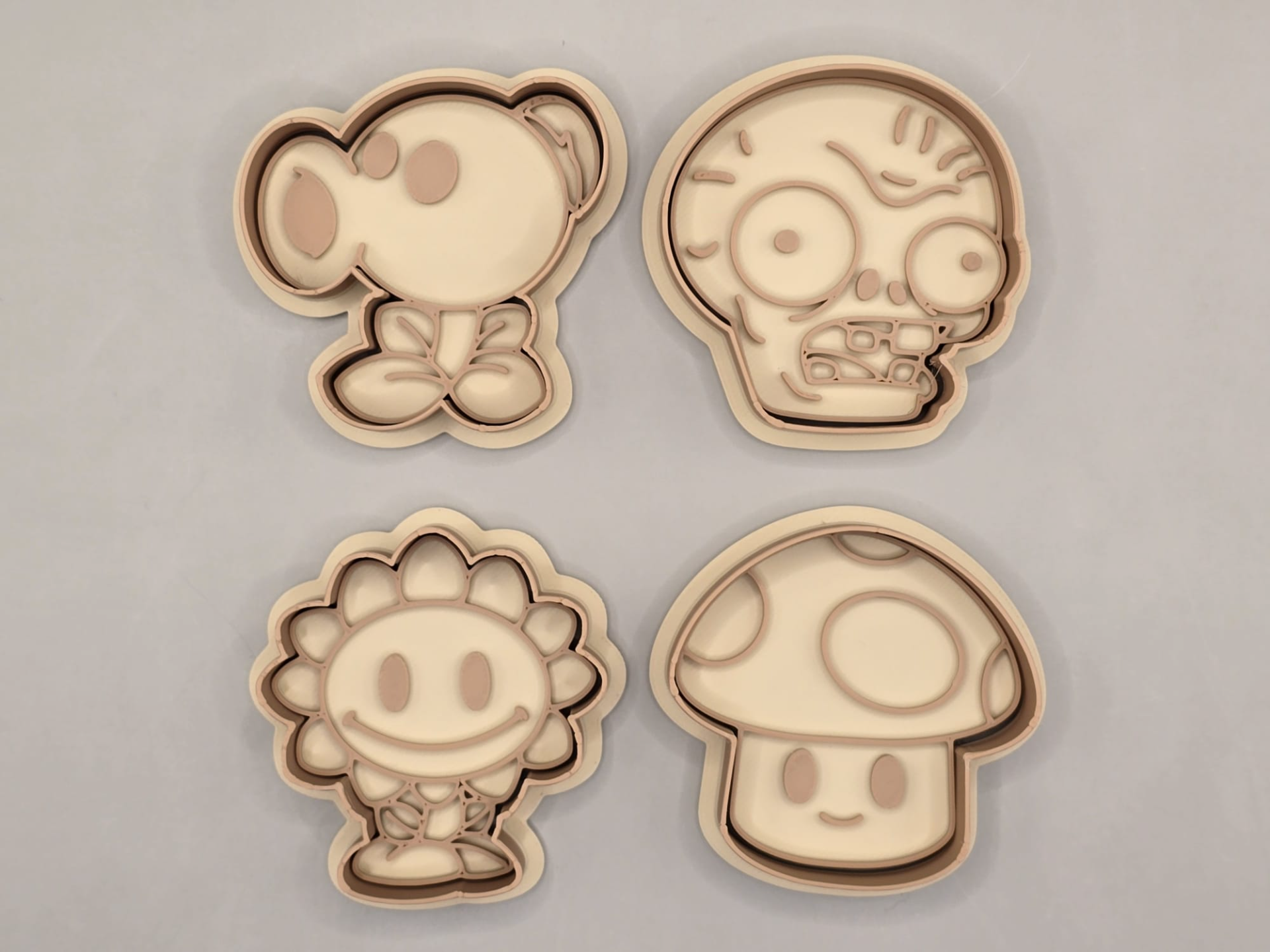 Plants Vs Zombies Cookie Cutter Playdoh Stamp Set