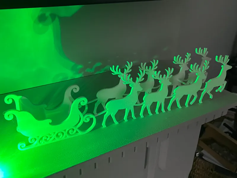 Santa Sleigh and Reindeer V2