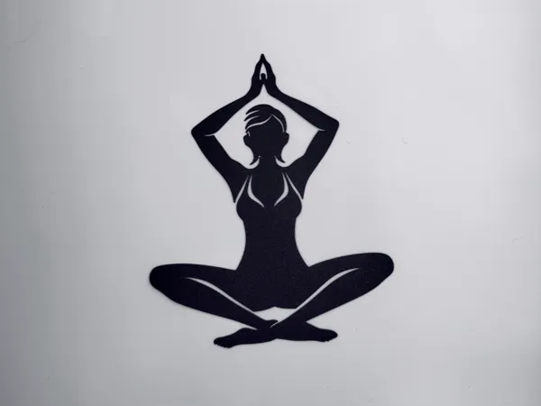 Décoration murale posture de yoga