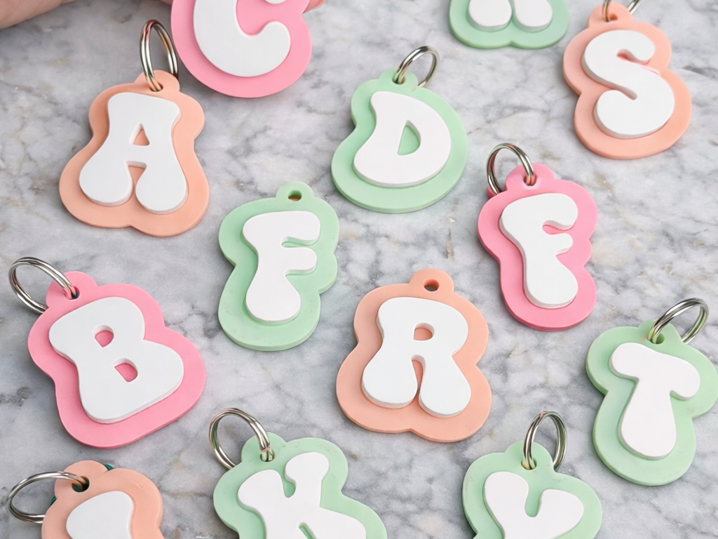 Stylish Alphabet Keychain Set (A–Z)