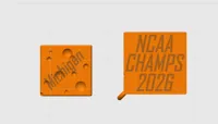 Michigan on the top and NCAA CHAMPS 2026 on the bottom