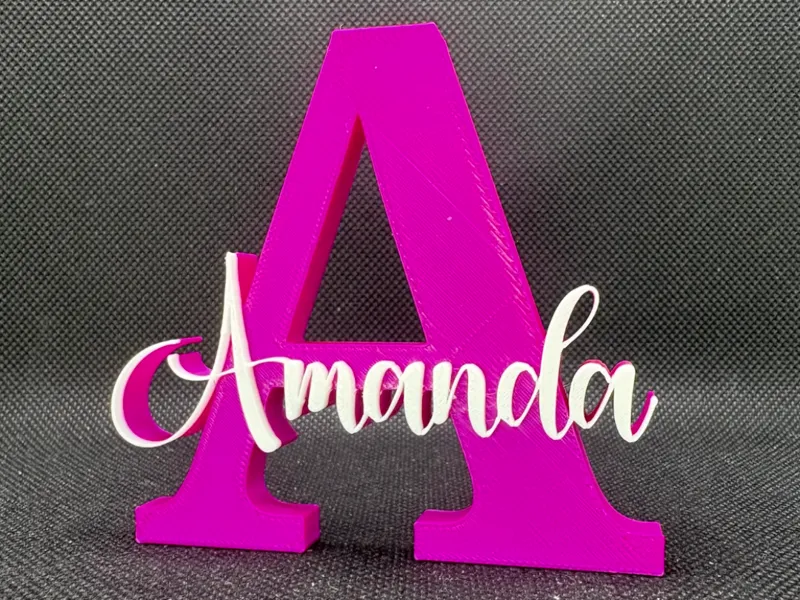 AMANDA name ornament sign nametag