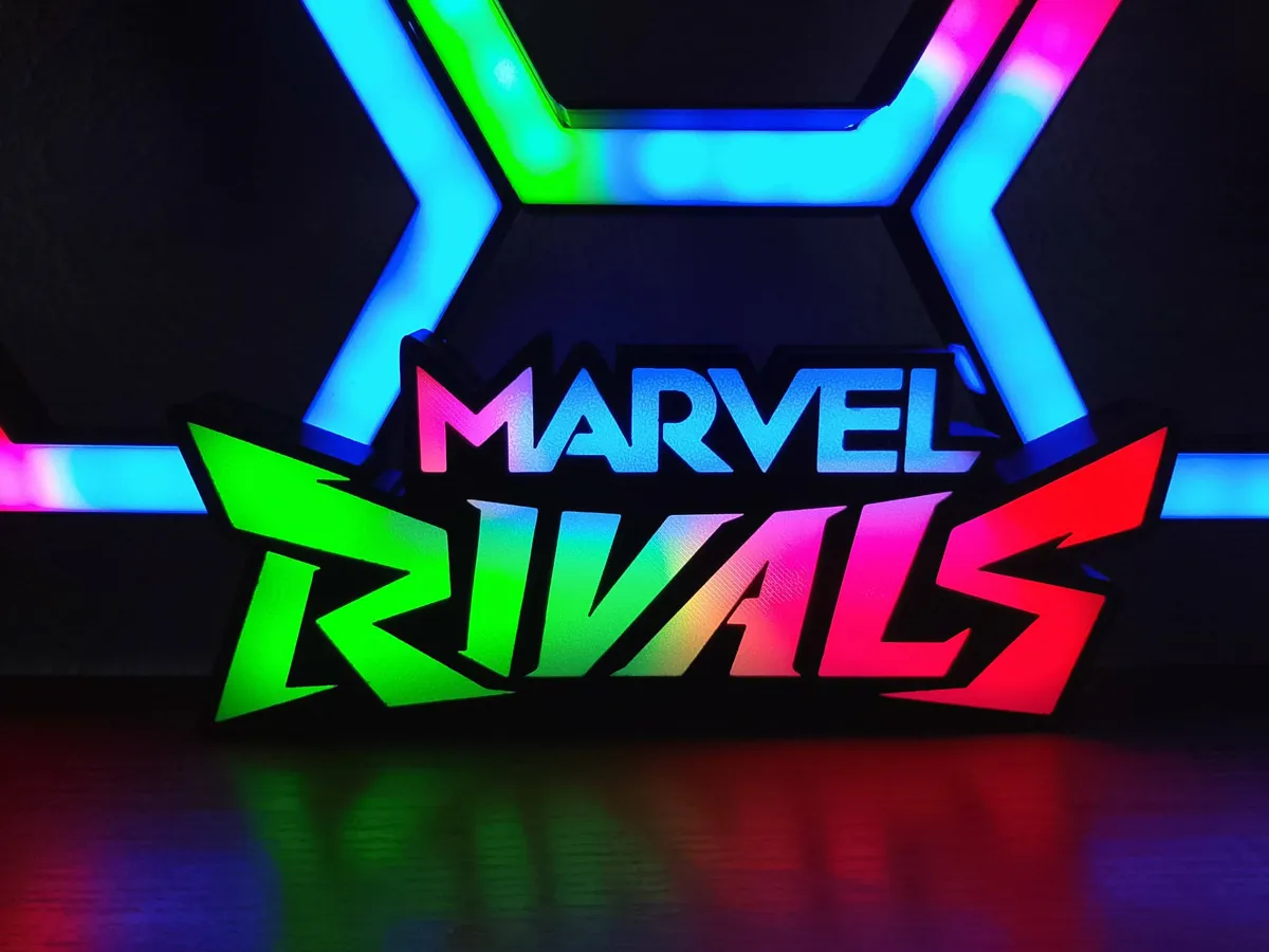 Marvel Rivals Rim Light Marvel Rivals LED Lightbox – Scrivania da parete da gioco RGB - Modello ...