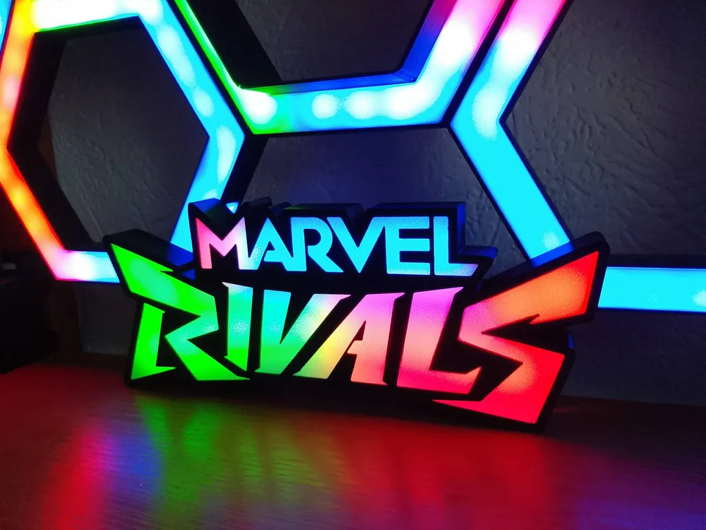Marvel Rivals LED Lightbox – RGB Gaming Wall Desk - Free 3D Print Model ...