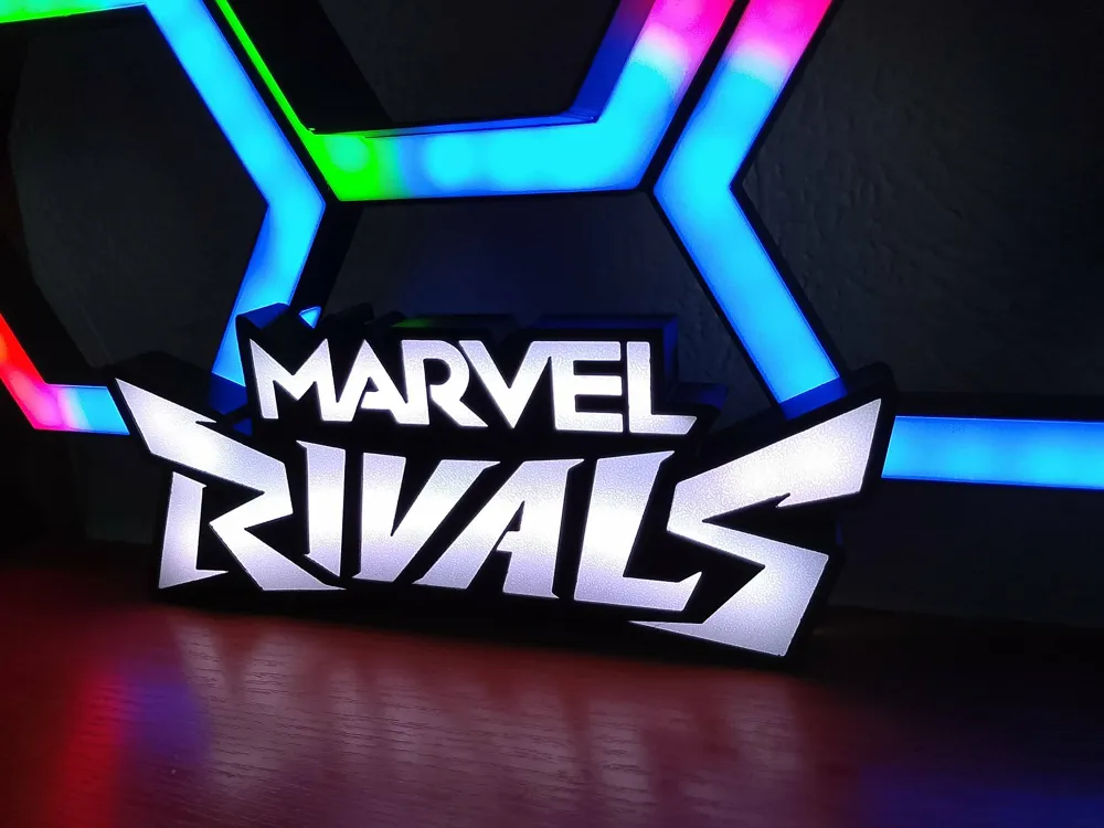 Marvel Rivals Rim Light Marvel Rivals LED Lightbox – RGB Gaming Wall Desk - Free 3D Print Model ...