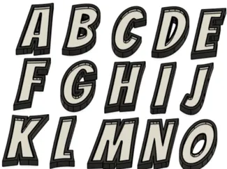 3D Buchstaben für LED-Beleuchtung