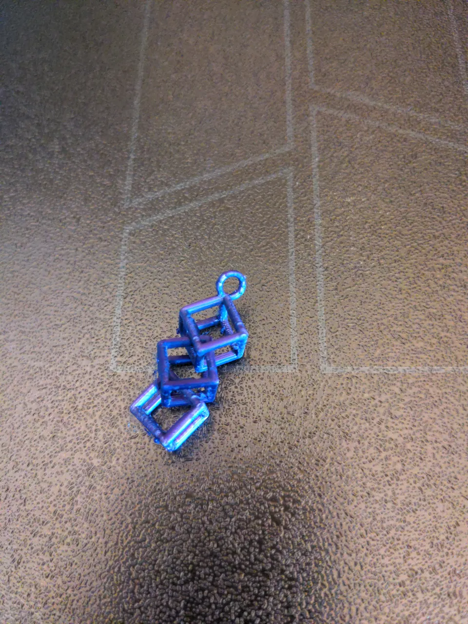 Triple cube earrings 60% size view 2