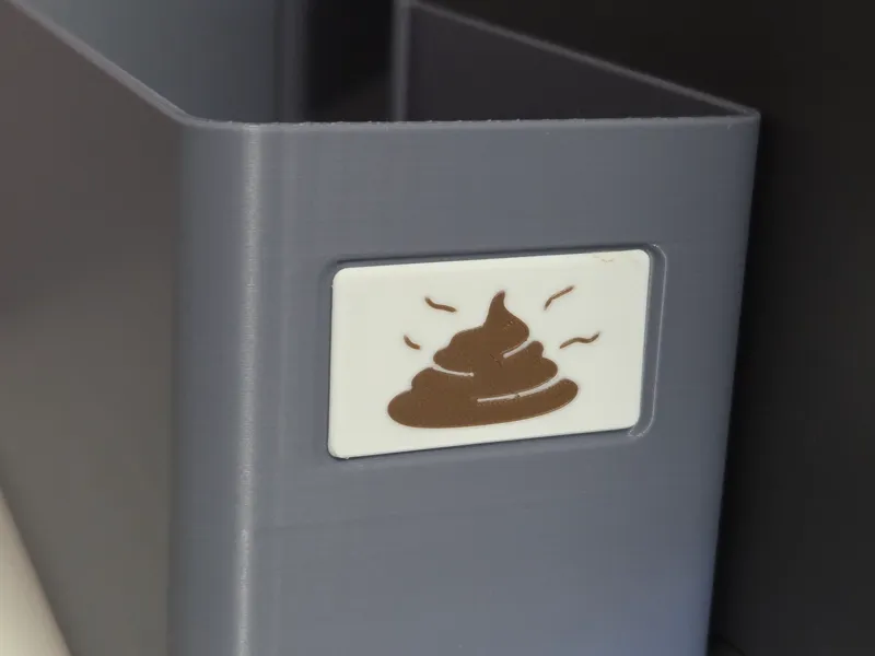 Poop Label, a Simple 2 Color Turd for Stick On