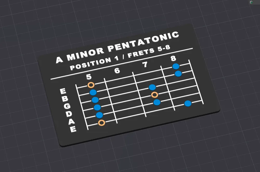 World Position Generator A Minor Pentatonic - Position 01 - Free 3D Print Model - MakerWorld