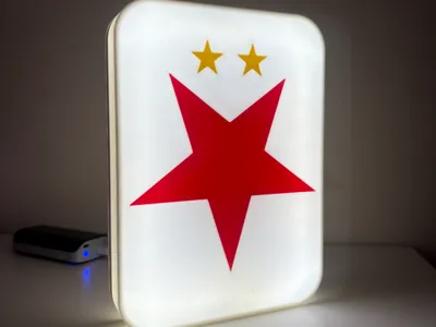 Slavia Praha Logo LED Lightbox 