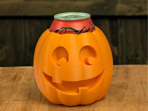 Adorno temático: Jack-O-Canturn - Pumpkin shaped 12oz can holder — referencia de MakerWorld