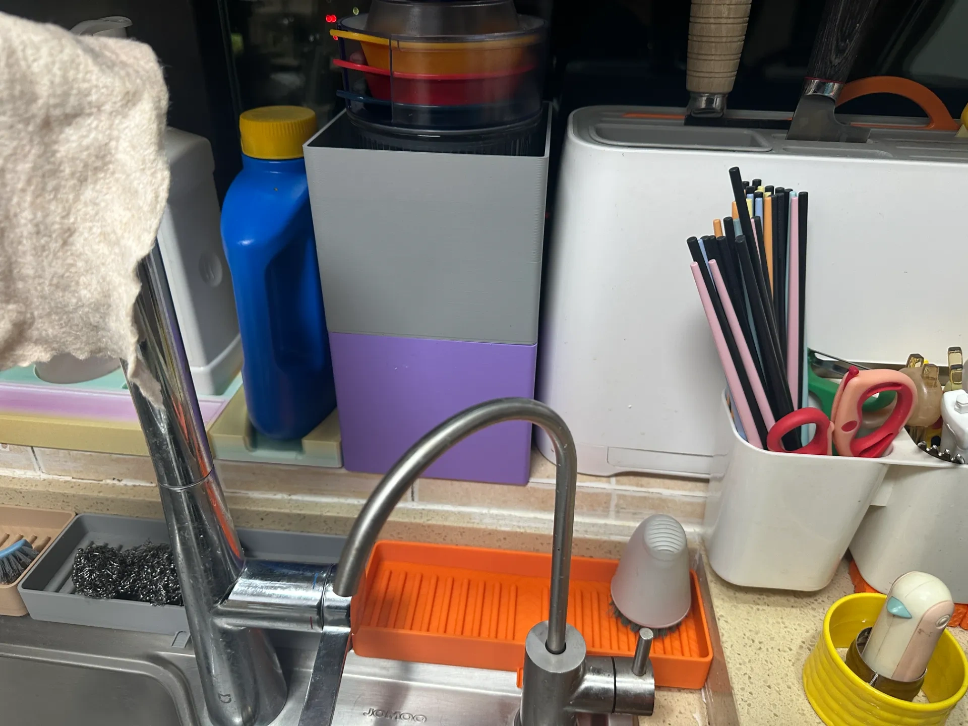 Miniatura 3 do modelo 3D 可堆叠厨房生姜蒜头收纳盒系列