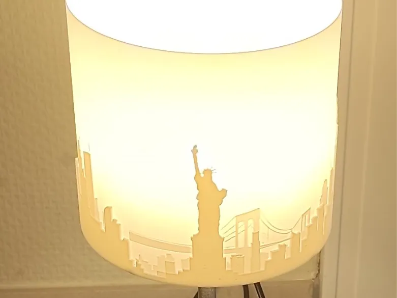 Lampenschirm New York Skyline für Skaftet