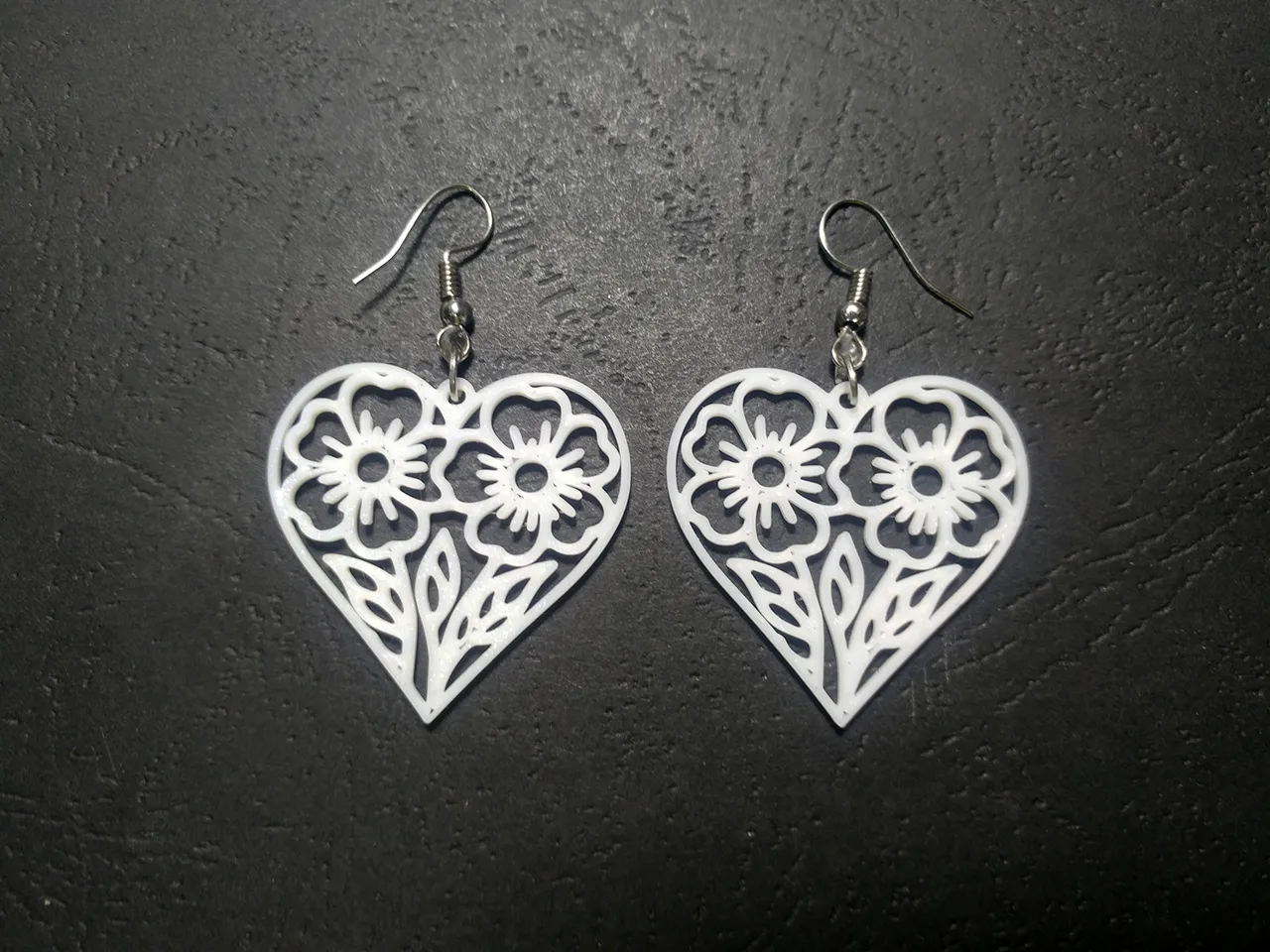 Floral Heart Earrings view 2