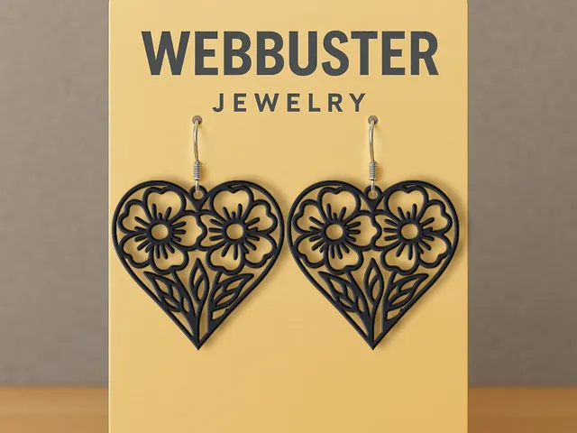 Floral Heart Earrings