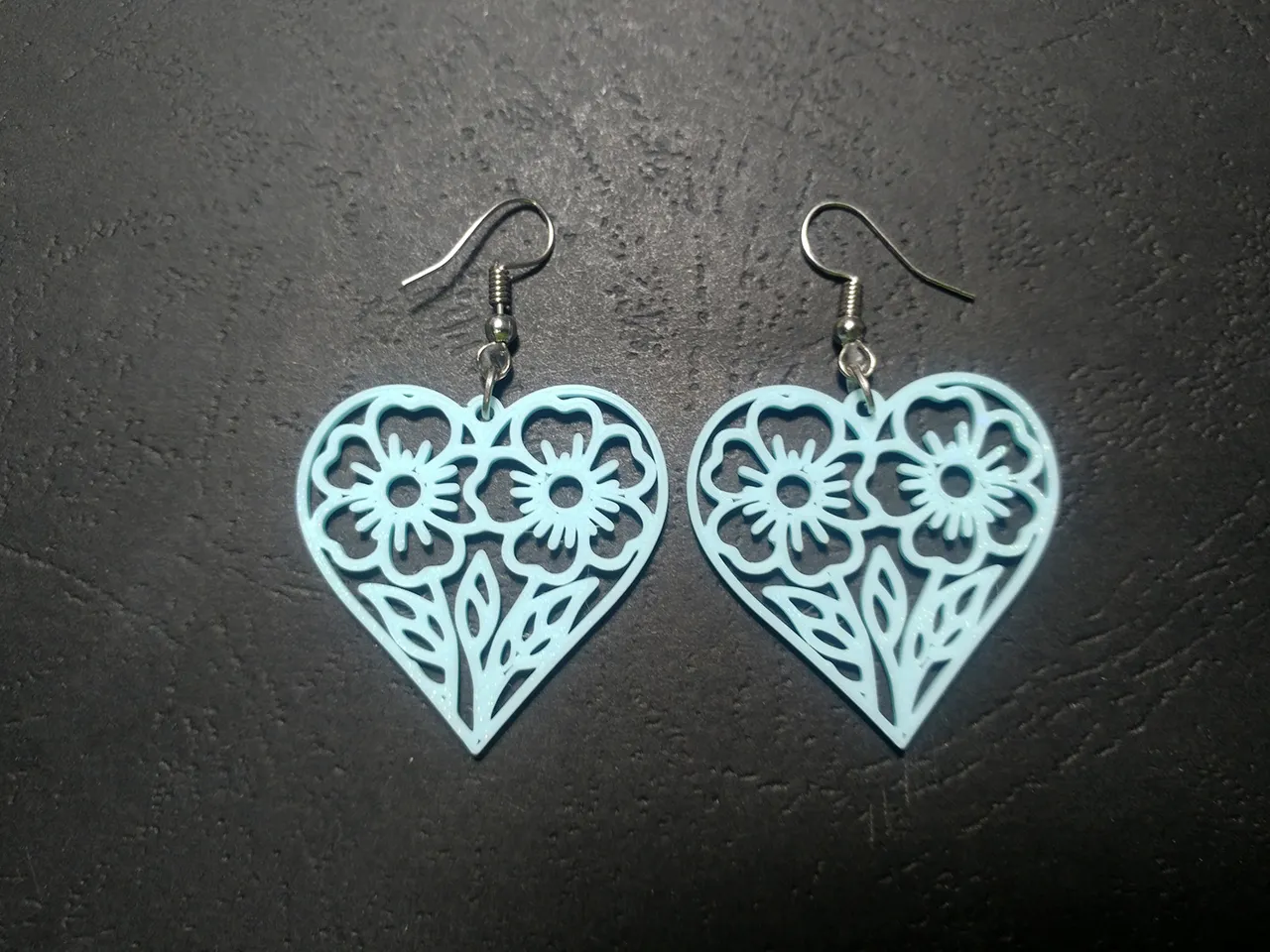 Floral Heart Earrings view 4