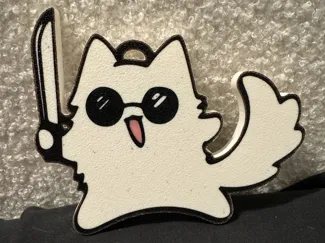 Gojo Cat - with a Knife