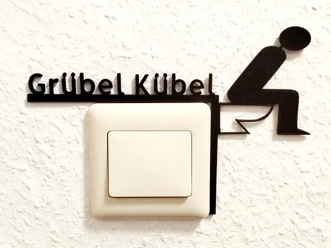 WC Schild Toilettenschild Lustig Türrahmen