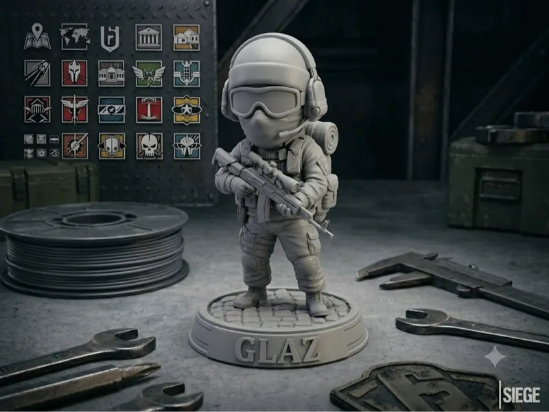 Glaz Chibi Figure - Rainbow Six Siege