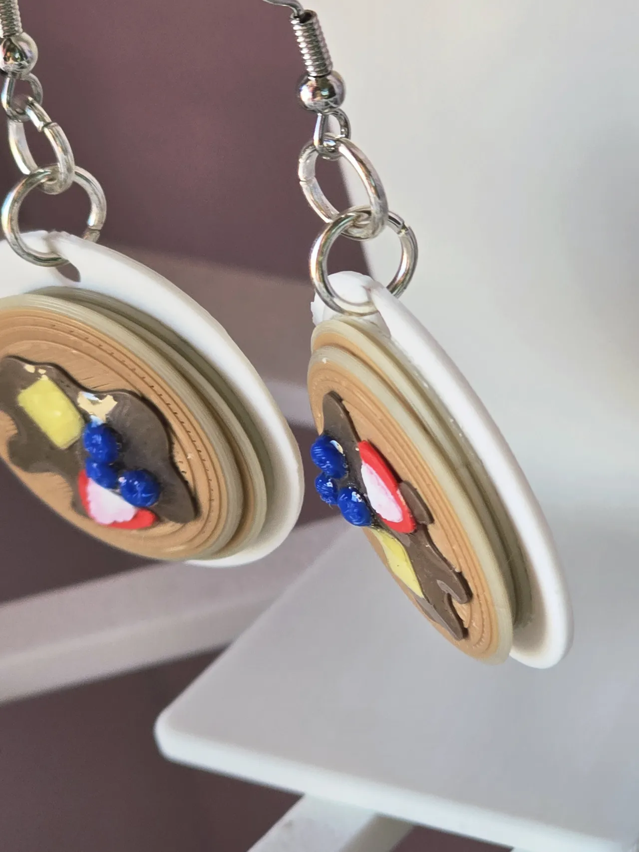 3D Pancake Earrings view 2