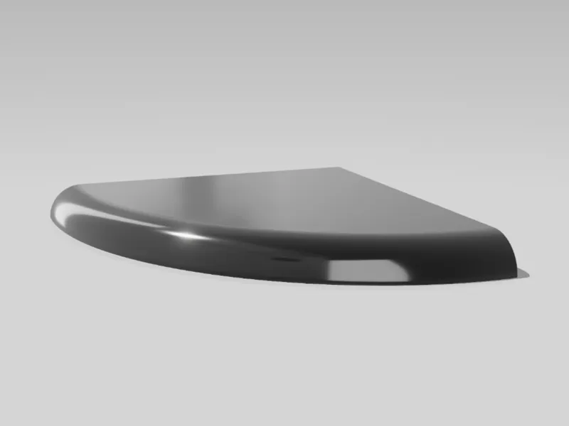 9" Rounded Corner Shelf with 4 Screw Mounts