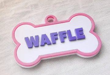 Llavero: 3 Tone Parametric Name Keychain Pet tag Dog — vista de referencia 3