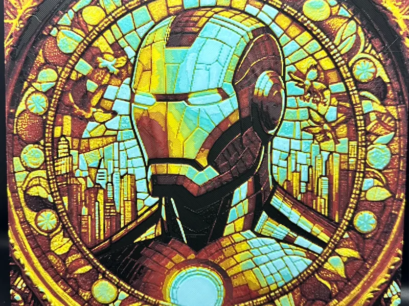 iron man Mosaico (HueForge)