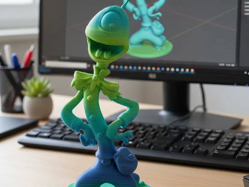 Pleakley from lilo and stitch - Free 3D Print Model - MakerWorld