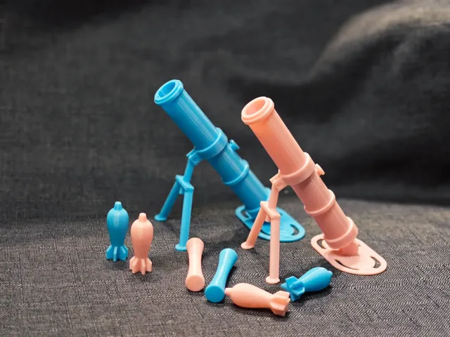 可发射迫击炮模型玩具1.0（全打印拼装）