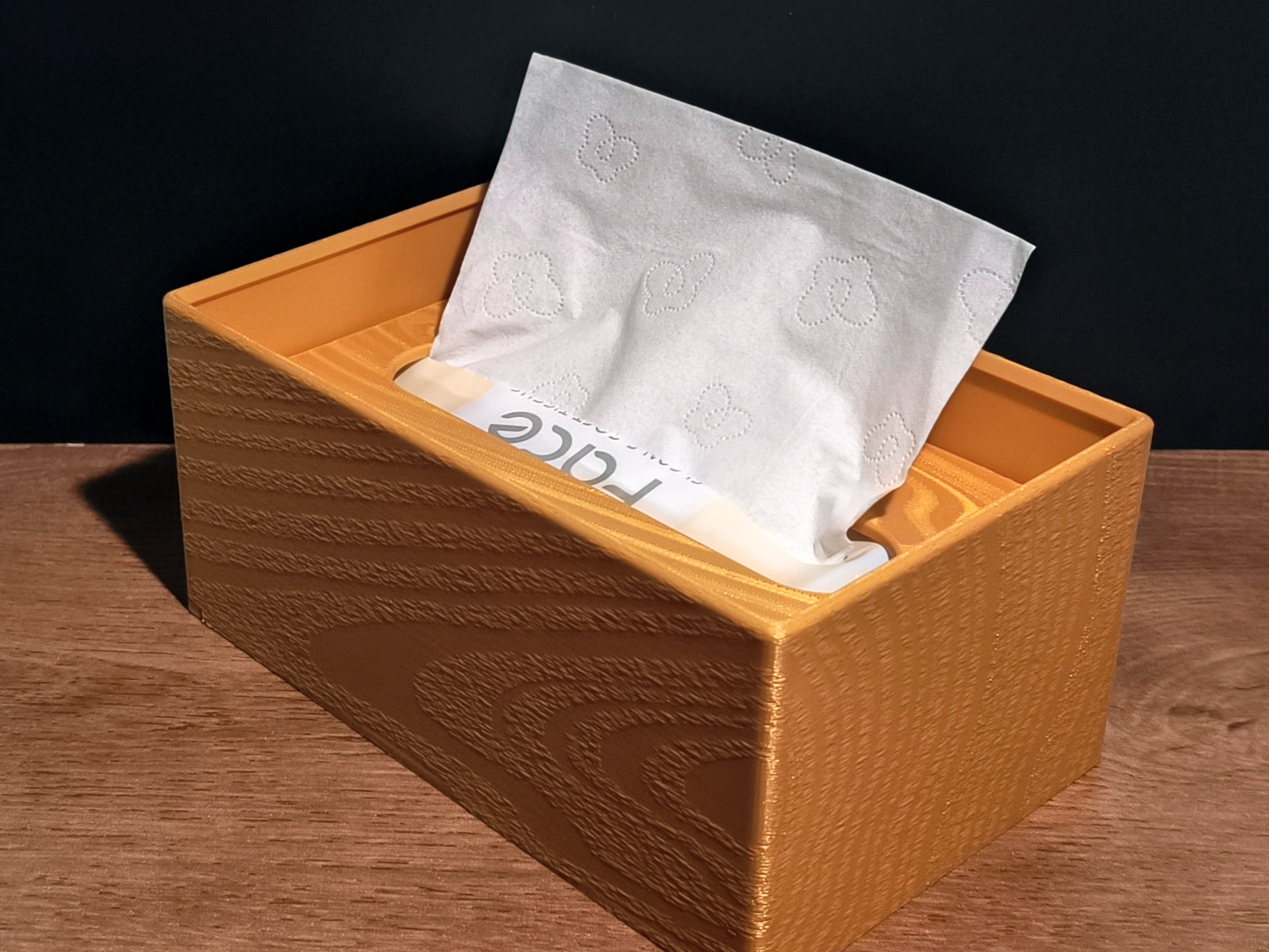 Miniatura 2 del modelo 3D 下沉式纸巾盒 - 木纹效果