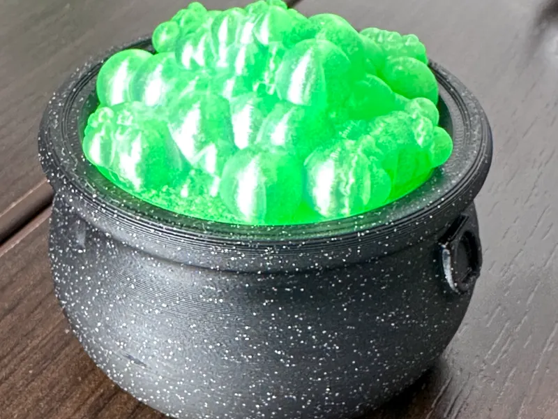 Bubbling Cauldron Container Stash w/ threaded lid