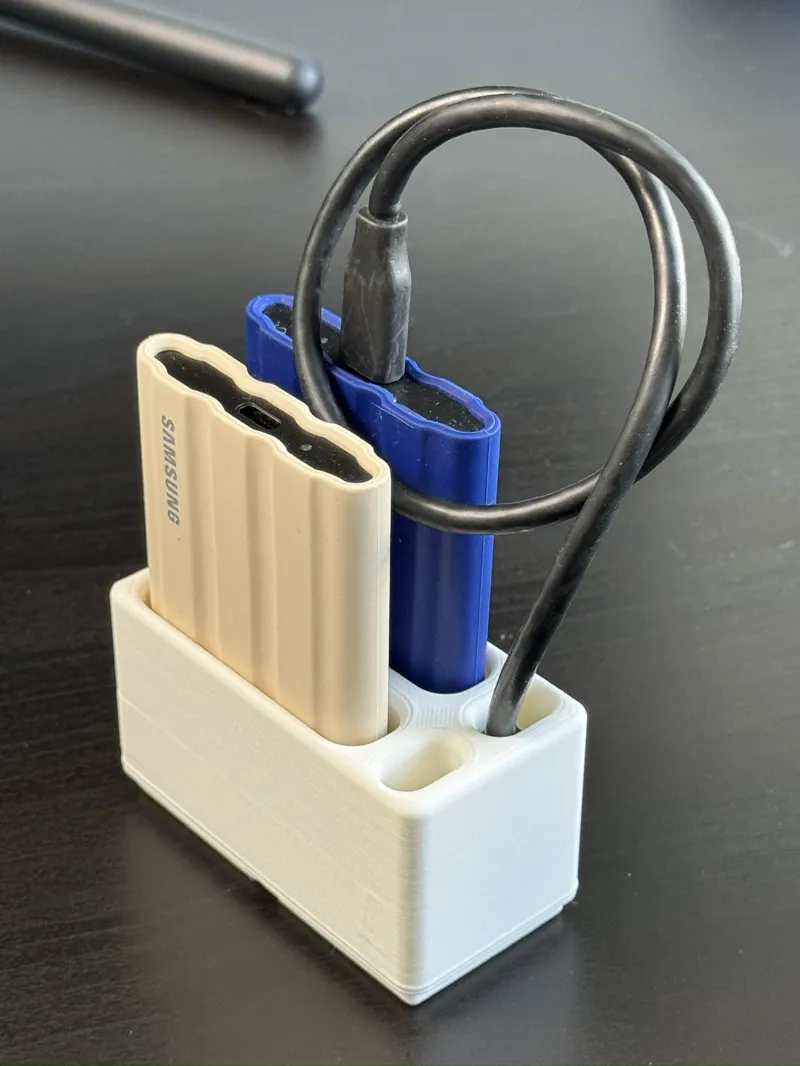 Gridfinity 2x1 for Samsung T7 Shield SSD holder