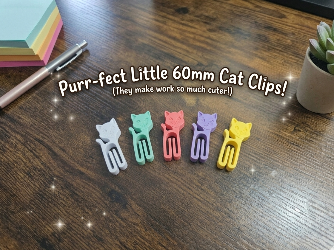 Mini clip bag sacchetti a forma di Gatto 60mm 