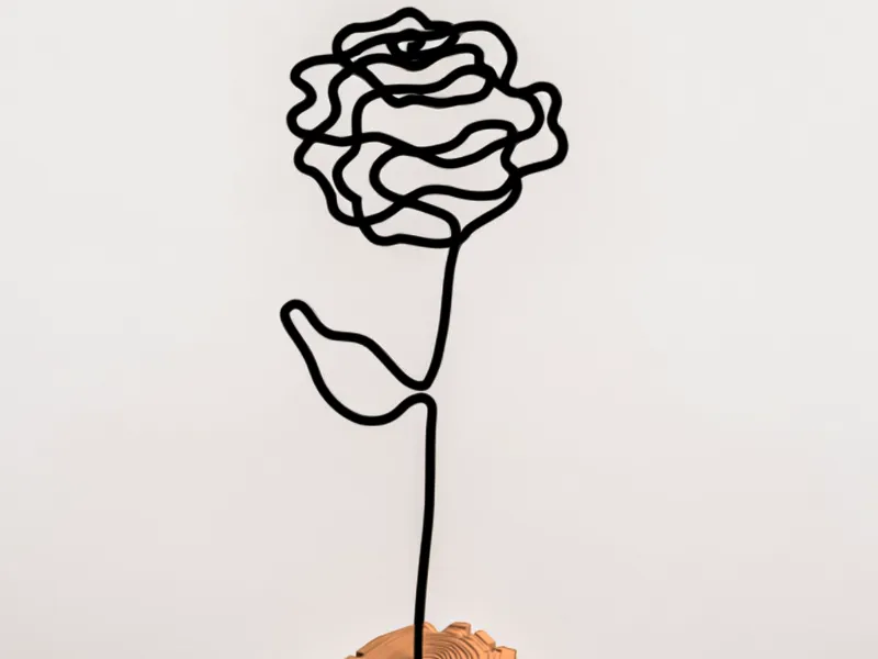 rose valentines day flower minimalist lineart deco