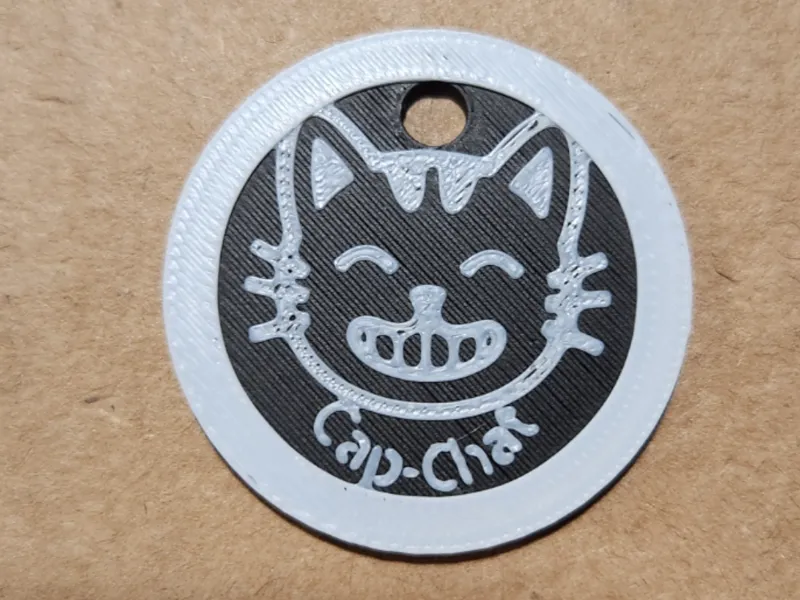Cap-Chat Keychain