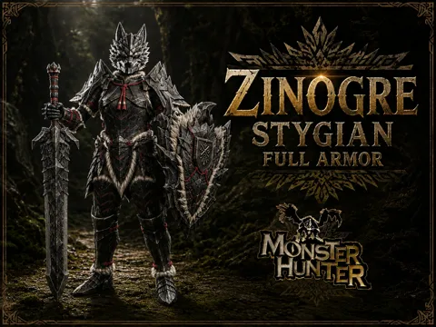 Tapa o cubierta: ZINOGRE STYGIAN FULL ARMOR — referencia de MakerWorld
