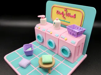 The Dirty Work Co. – Laundry Service Diorama