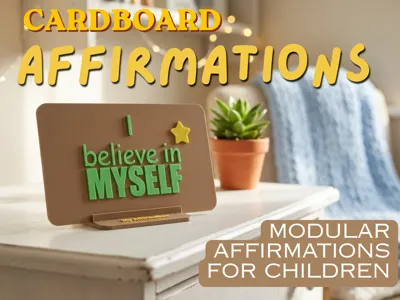 Cardboard Affirmations for Kids -15 Positive Signs