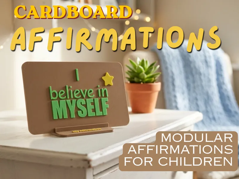Cardboard Affirmations for Kids -15 Positive Signs