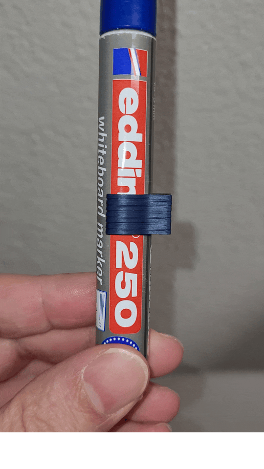 Whiteboard Marker Holder — Magnetic, Ribbed Design