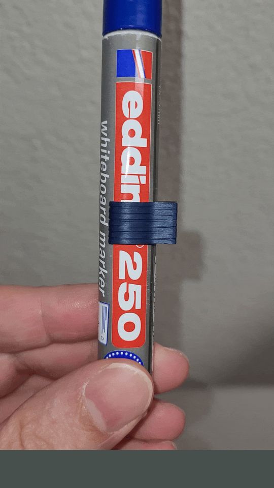 Whiteboard Marker Holder — Magnetic, Ribbed Design
