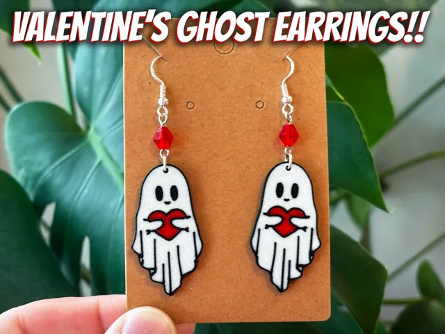 Valentine's Day Ghost Earrings!