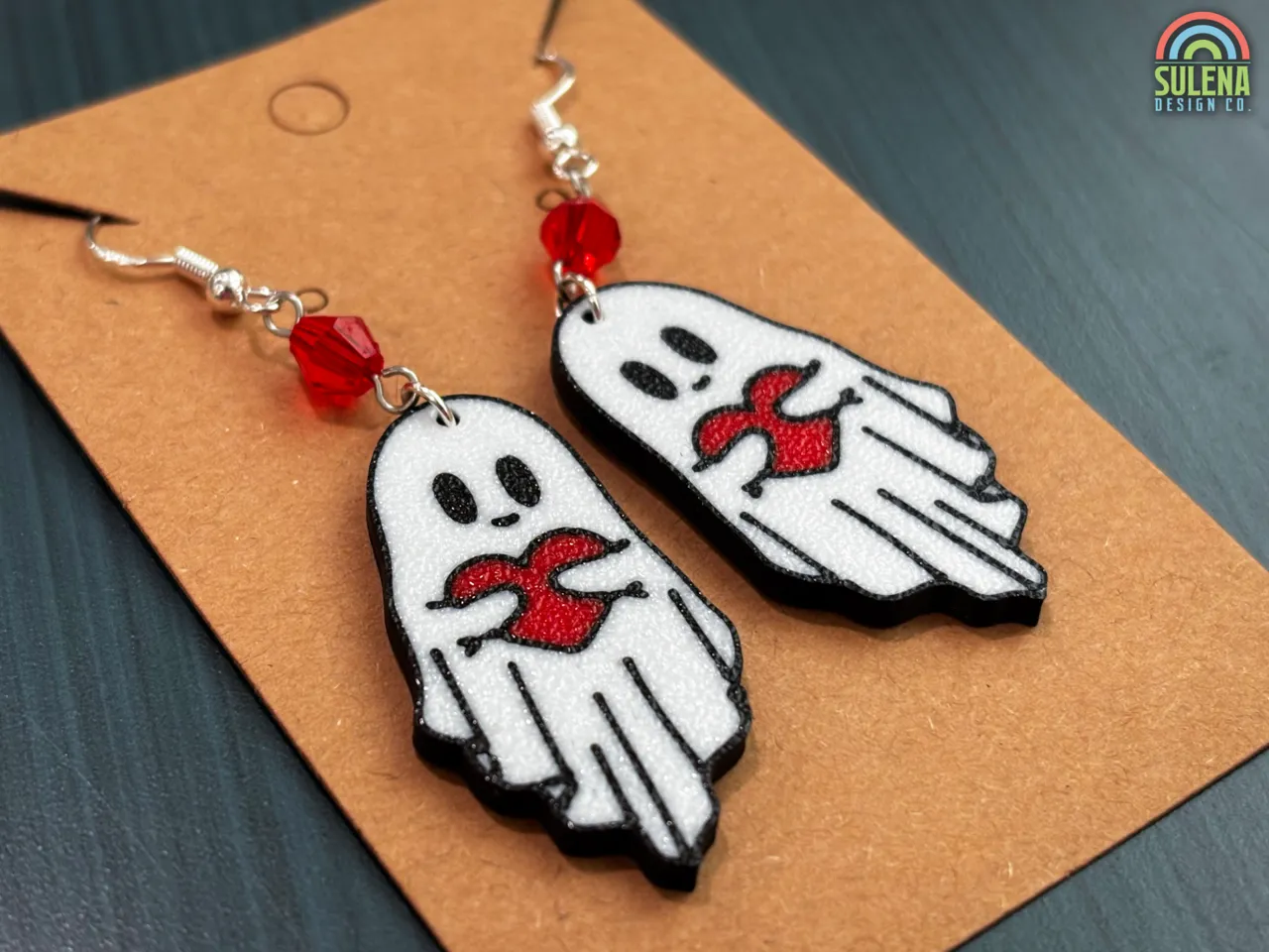Valentine's Day Ghost Earrings! view 3