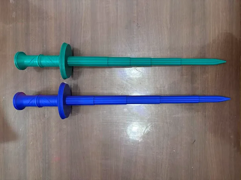 一体打印-无支撑-伸缩剑-青竹蜂云剑