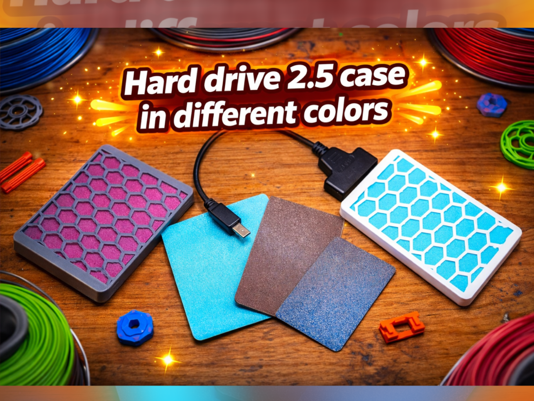 2.5" Hard Drive Case – Customizable Multi-Color