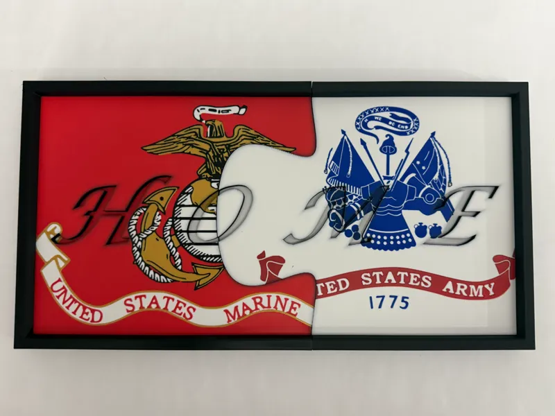 Interchangeable Flag Home Sign – Military